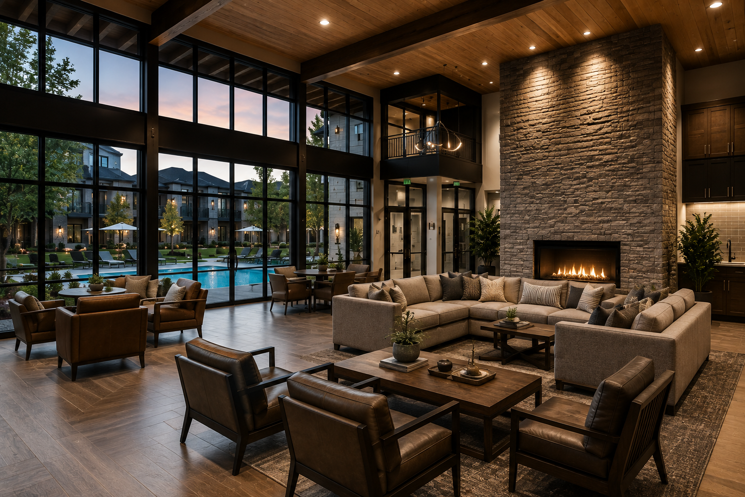 Landscaped apartment community